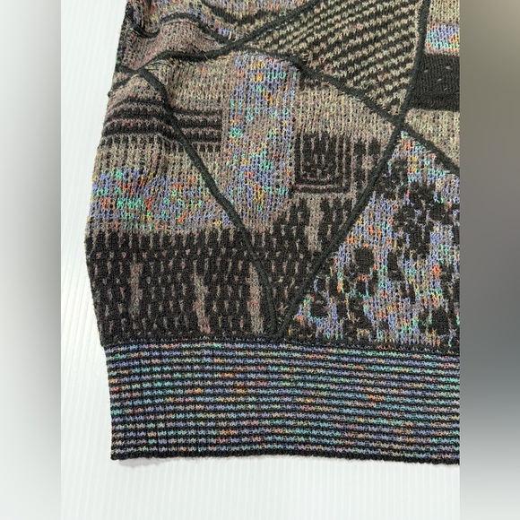 Vintage Mondo di Marco Men's Gray Black Cotton Linen Sweater Size M Italy Cosby - Picture 4 of 12